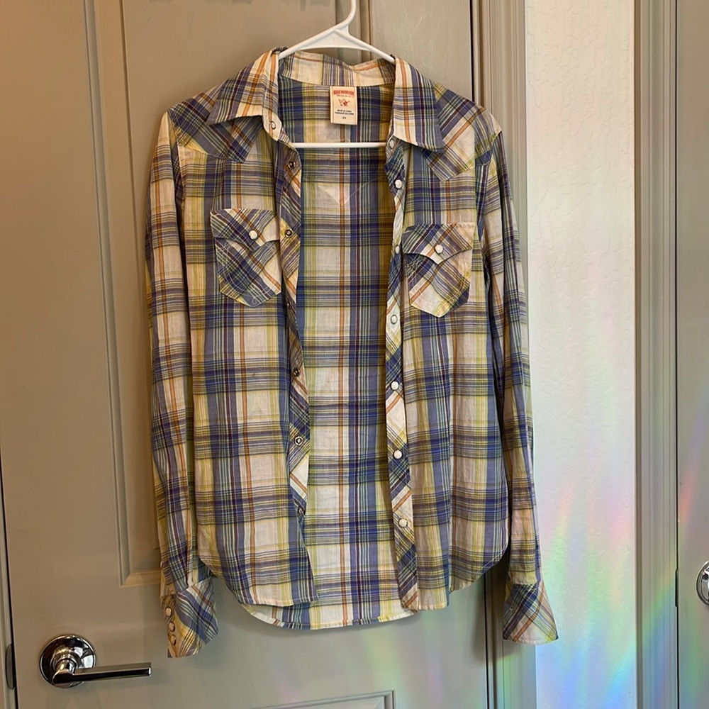 True religion flannel shirt